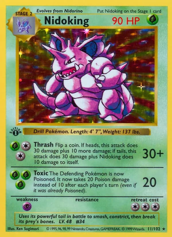 Nidoking – Base Set 11
