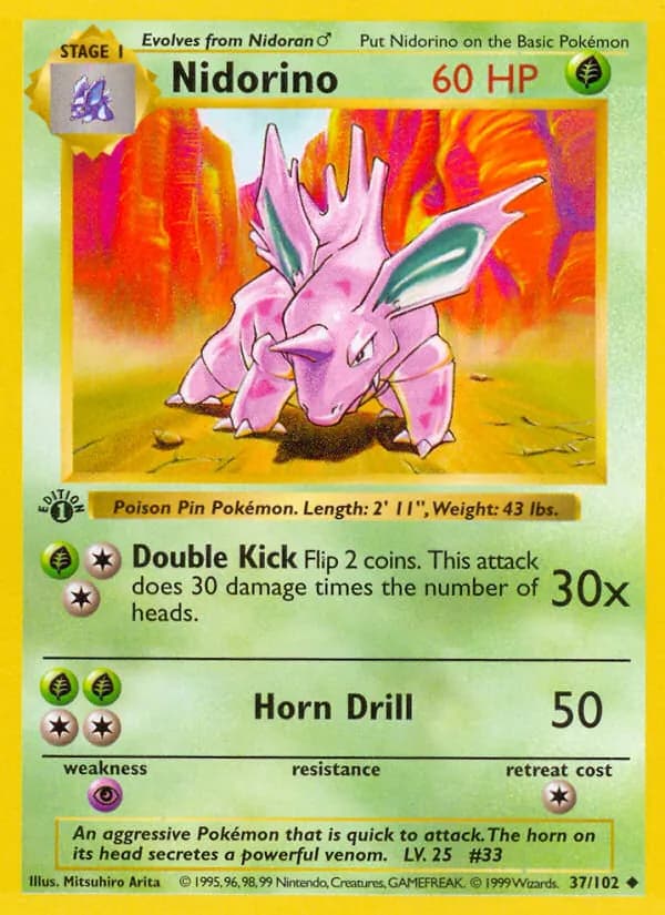 Nidorino – Base Set 37