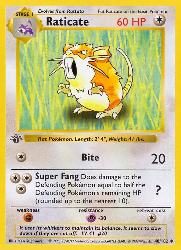 Raticate – Base Set 40