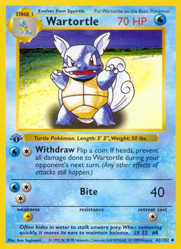 Wartortle – Base Set 42