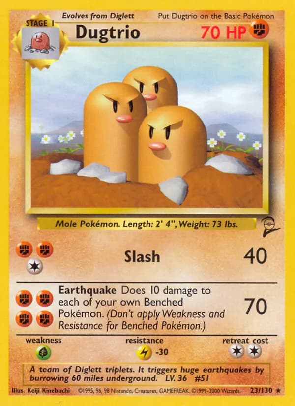 Dugtrio – Base Set 2 23