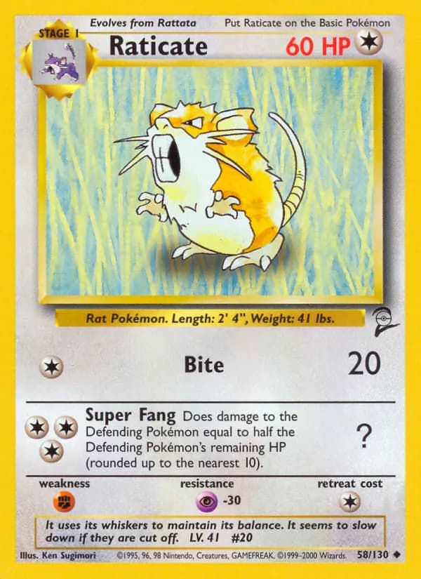 Raticate – Base Set 2 58