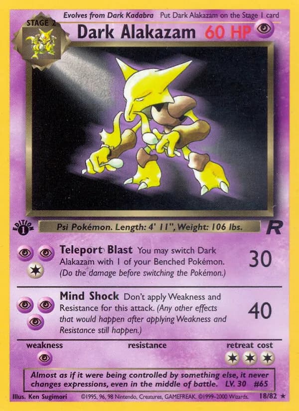 Dark Alakazam – Team Rocket 18