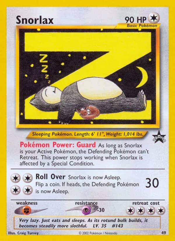 Snorlax – Wizards Black Star Promos 49
