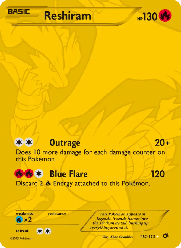 Reshiram – Legendary Treasures 114