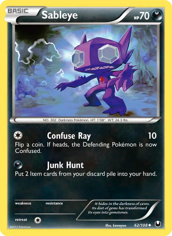 Sableye – Dark Explorers 62