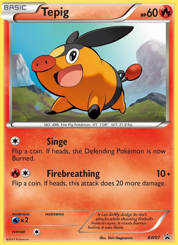 Tepig – BW Black Star Promos BW07