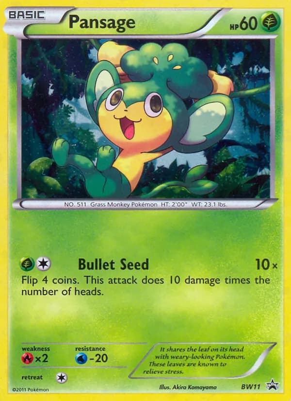 Pansage – BW Black Star Promos BW11