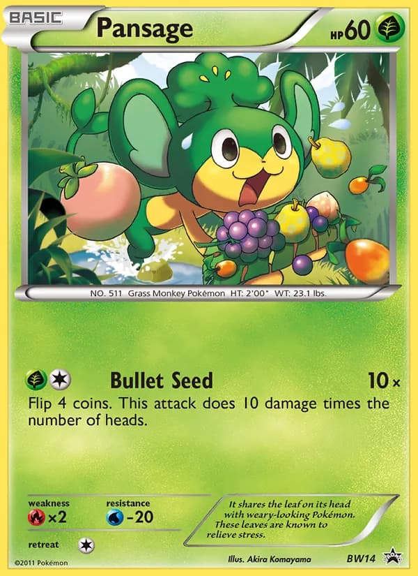 Pansage – BW Black Star Promos BW14