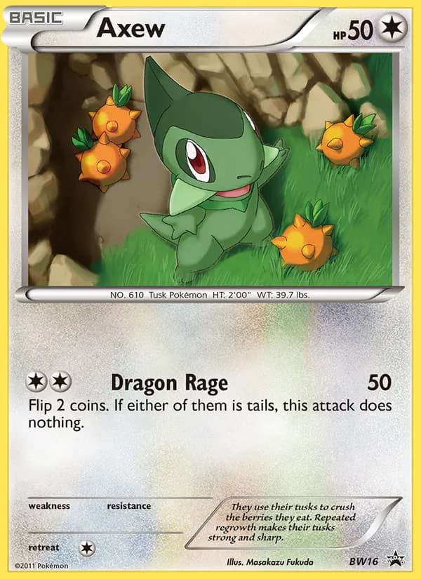 Axew – BW Black Star Promos BW16