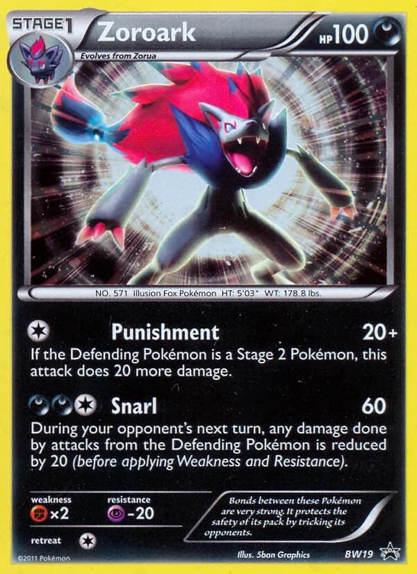 Zoroark – BW Black Star Promos BW19