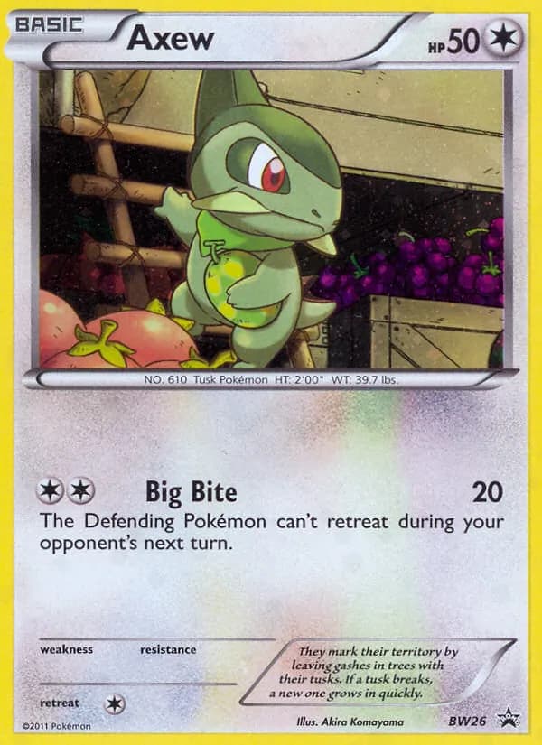 Axew – BW Black Star Promos BW26