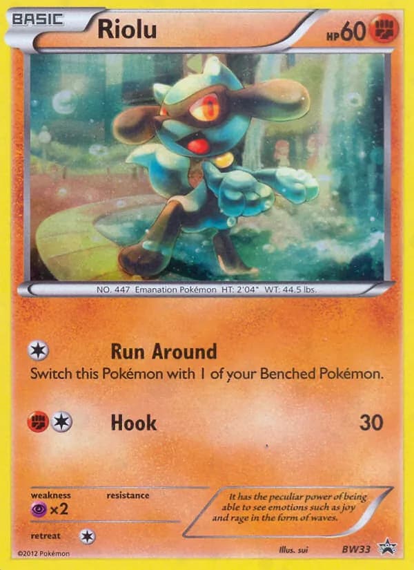 Riolu – BW Black Star Promos BW33