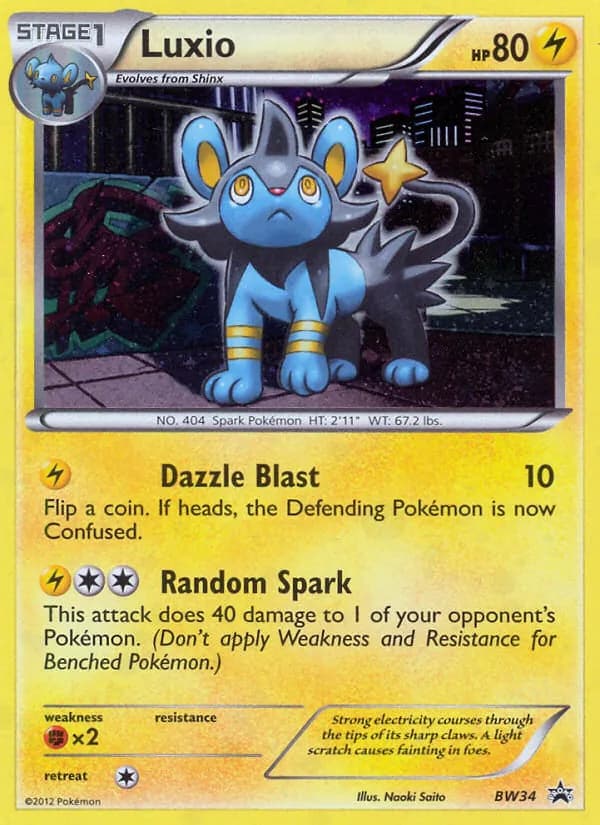 Luxio – BW Black Star Promos BW34