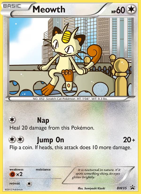 Meowth – BW Black Star Promos BW35