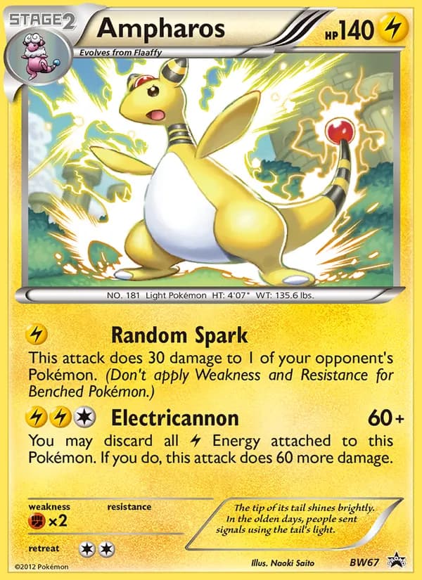 Ampharos – BW Black Star Promos BW67