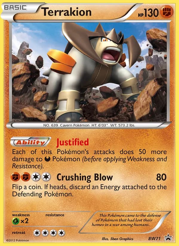 Terrakion – BW Black Star Promos BW71