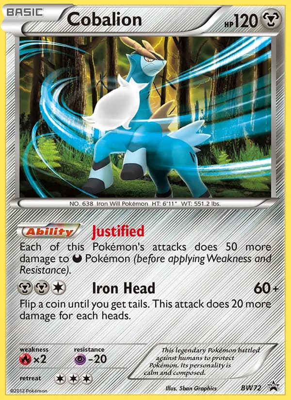 Cobalion – BW Black Star Promos BW72