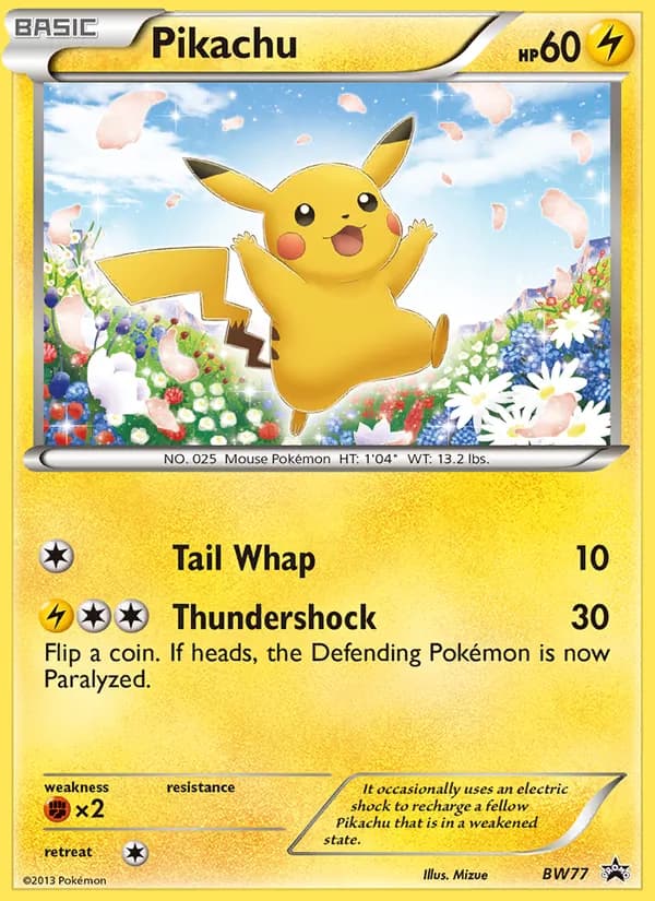 Pikachu – BW Black Star Promos BW77