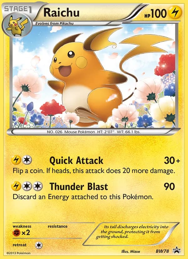 Raichu – BW Black Star Promos BW78