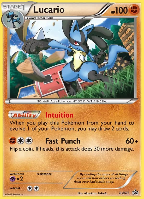 Lucario – BW Black Star Promos BW85