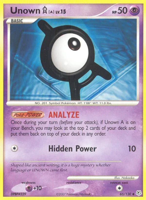 Unown A – Diamond & Pearl 65