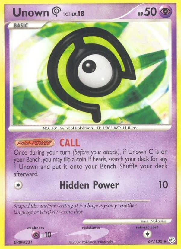 Unown C – Diamond & Pearl 67