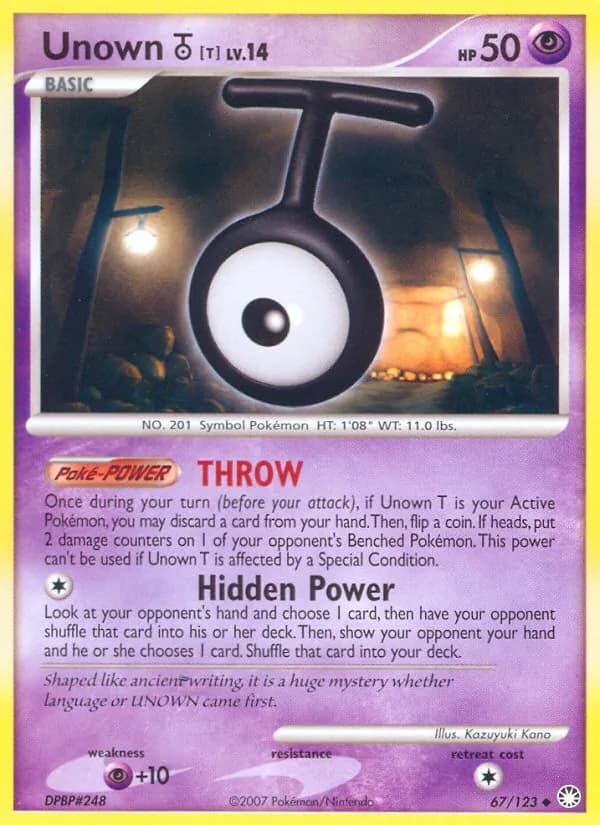 Unown T – Mysterious Treasures 67