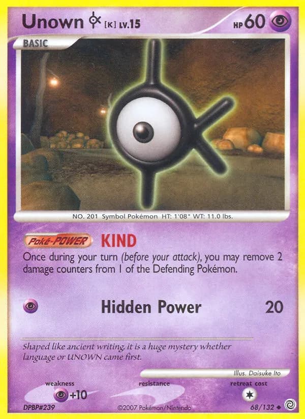 Unown K – Secret Wonders 68