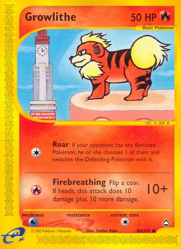 Growlithe – Aquapolis 80