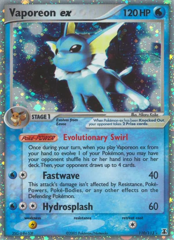 Vaporeon ex – Delta Species 110