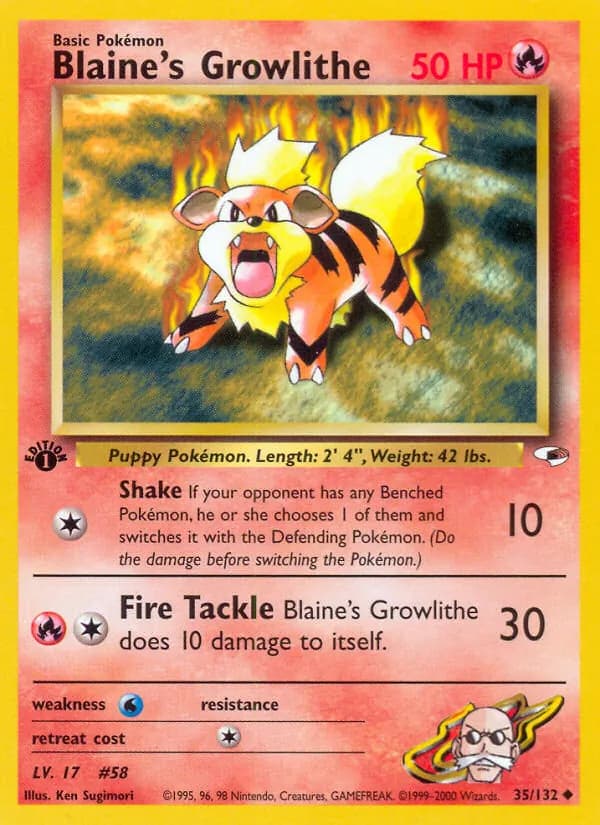Blaine's Growlithe – Gym Heroes 35