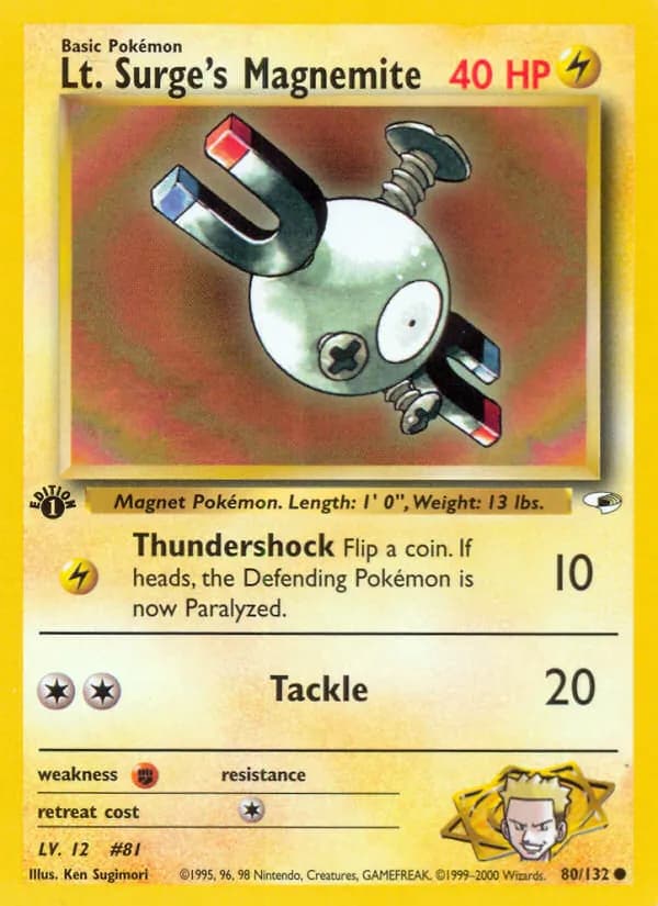 Lt. Surge's Magnemite – Gym Heroes 80