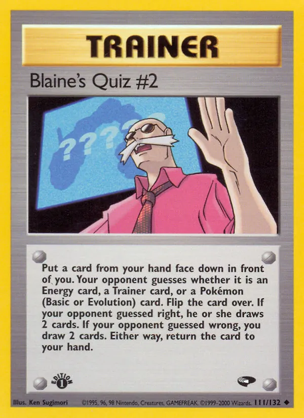 Blaine's Quiz #2 – Gym Challenge 111