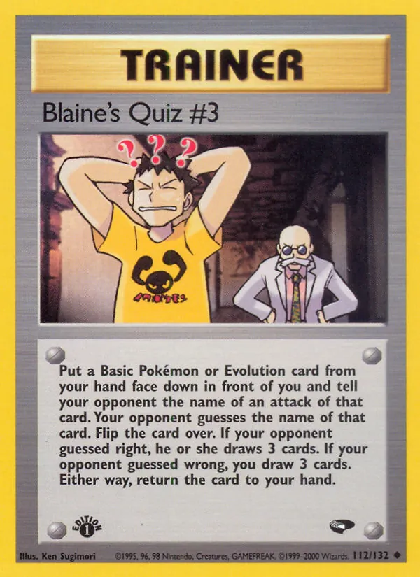 Blaine's Quiz #3 – Gym Challenge 112