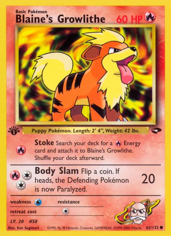 Blaine's Growlithe – Gym Challenge 62