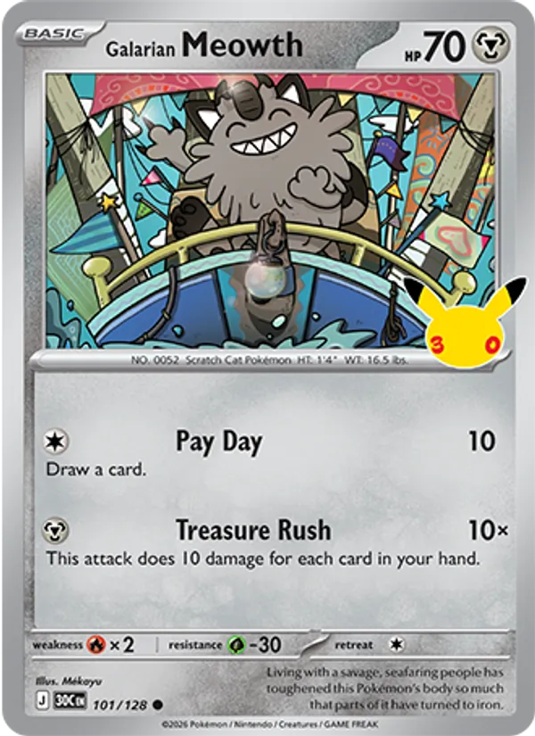 Galarian Meowth – 30th Celebration 101