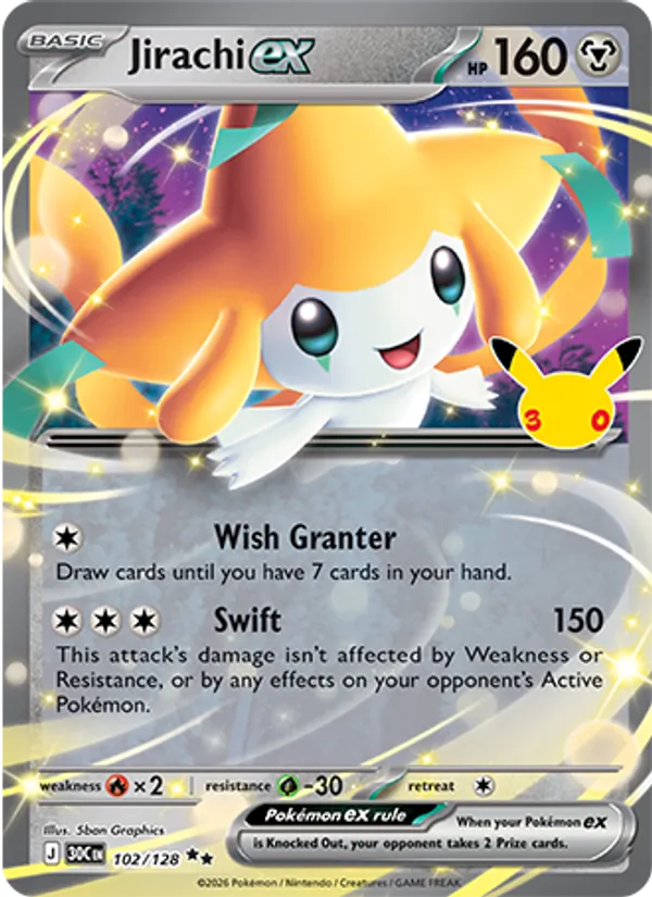 Jirachi ex – 30th Celebration 102