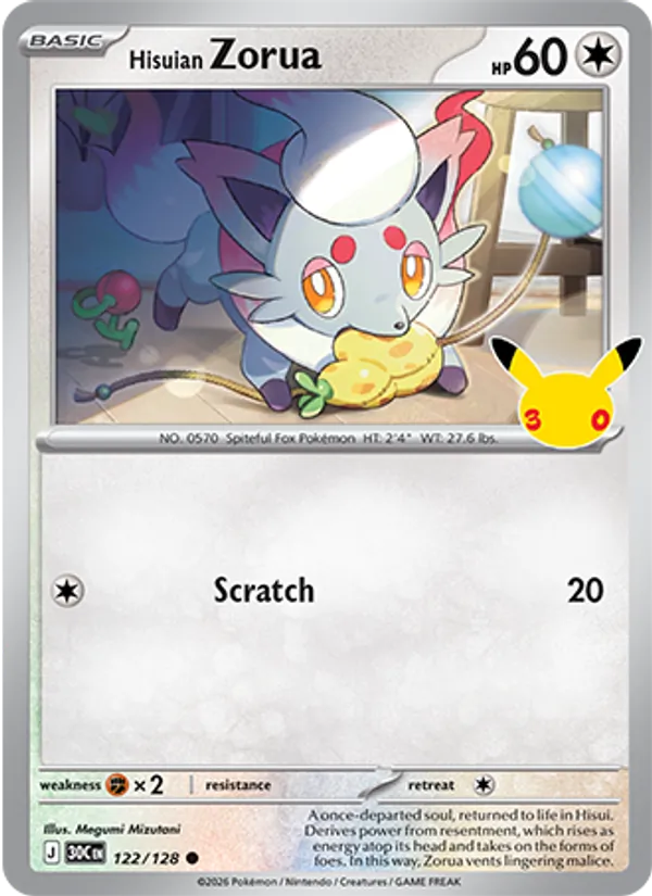 Hisuian Zorua – 30th Celebration 122