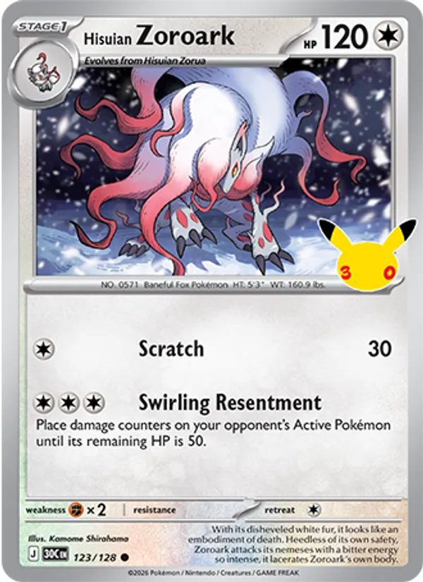 Hisuian Zoroark – 30th Celebration 123