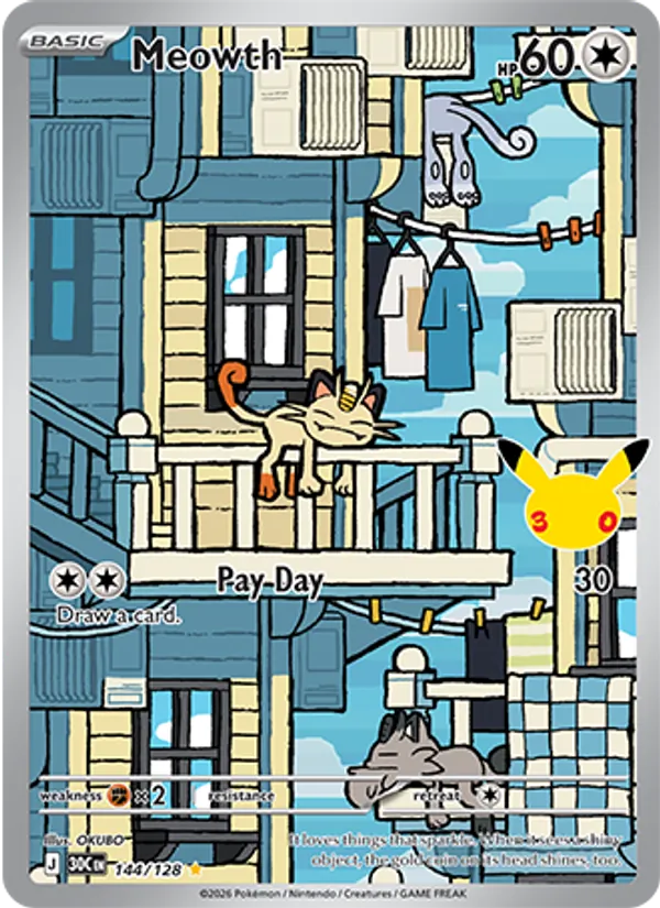 Meowth – 30th Celebration 144