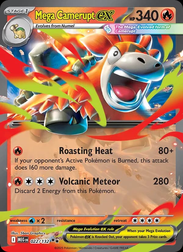 Mega Camerupt ex – Mega Evolution 022