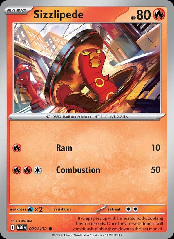 Sizzlipede – Mega Evolution 029