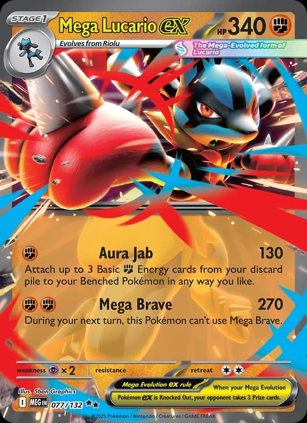 Mega Lucario ex – Mega Evolution 077