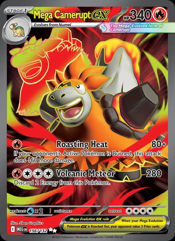 Mega Camerupt ex – Mega Evolution 156