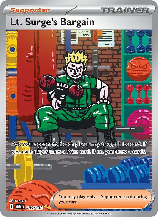 Lt. Surge's Bargain – Mega Evolution 185