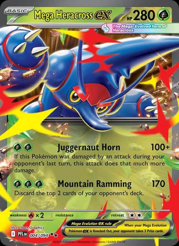 Mega Heracross ex – Phantasmal Flames 004