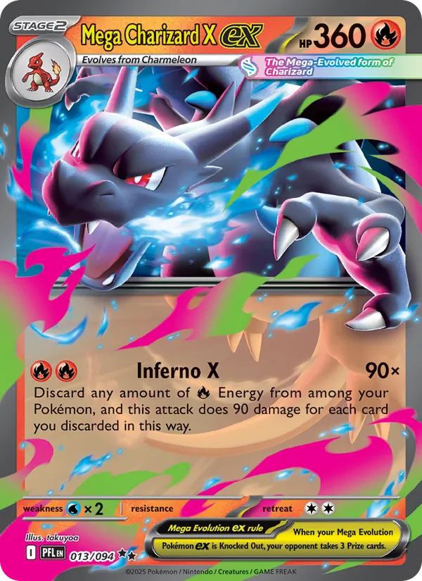 Mega Charizard X ex – Phantasmal Flames 013