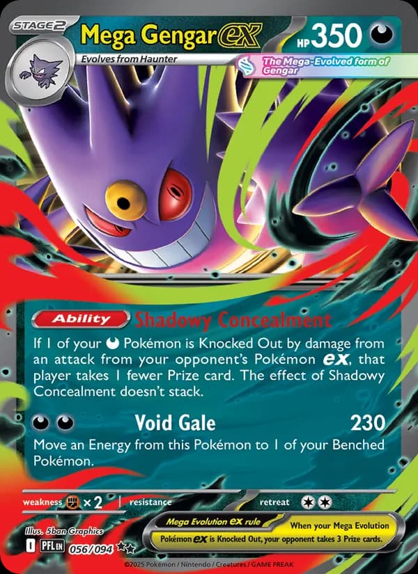 Mega Gengar ex – Phantasmal Flames 056