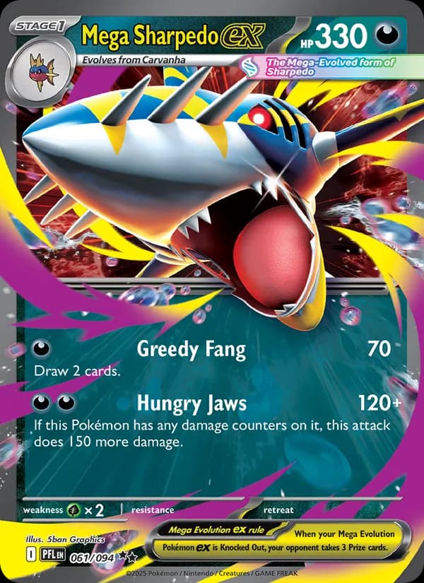 Mega Sharpedo ex – Phantasmal Flames 061